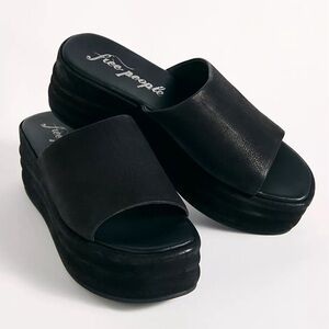 Free People Harbour Sandal Black Platform